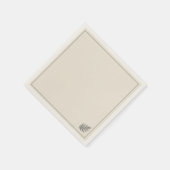 Botanische Groene Minimalist | Neutraal Rustiek Servet (Hoek)