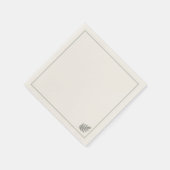 Botanische Groene Minimalist | Neutraal Rustiek Servet (Hoek)