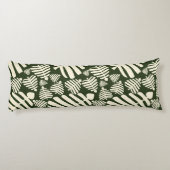 Botanische groene Monstera bladeren Lichaamskussen (Achterkant)