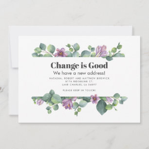 Botanische Groene Paarse Eucalyptus Bewegen Aankondiging