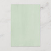 Botanische groene Paarse Succulent Wedding Details Informatiekaartje (Achterkant)