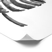 Botanische groene Plant Waterverf schilderen Poster (Hoek)