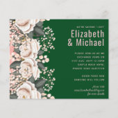 Botanische Groene Roze Floral Weddenschap Budget (Voorkant)