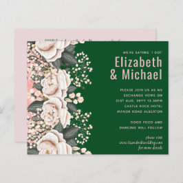 Botanische Groene Roze Floral Weddenschap Budget