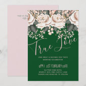 Botanische Groene Roze Floral Weddenschap Budget (Voorkant / Achterkant)