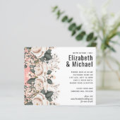 Botanische Groene Roze Floral Weddenschap Budget (Staand voorkant)