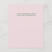 Botanische Groene Roze Floral Weddenschap Budget (Achterkant)