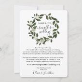 Botanische groene Same Love Kleinere bruiloft down Aankondiging (Voorkant)
