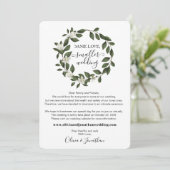 Botanische groene Same Love Kleinere bruiloft Omla Aankondiging (Staand voorkant)