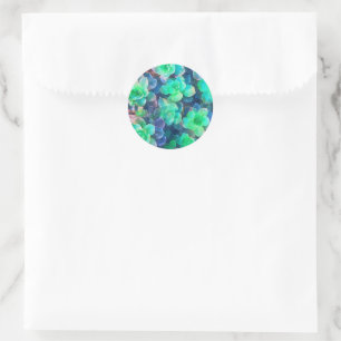 Botanische groene schaduw van de Waterverf van de Ronde Sticker