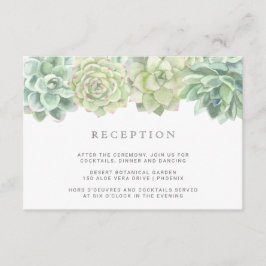 Botanische Groene Succulenten Wedstrijden Ontvangs Informatiekaartje