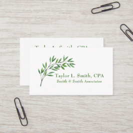 Botanische groene tak visitekaartje