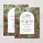  Botanische Groene Terracotta Wedding nodig (Voorkant / Achterkant)