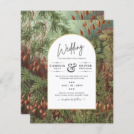  Botanische Groene Terracotta Wedding nodig (Voorkant / Achterkant)