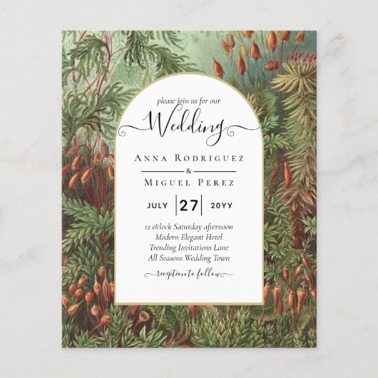  Botanische Groene Terracotta Wedding nodig Flyer (Voorkant)