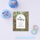  Botanische Groene Terracotta Wedding nodig Flyer (Enkel)