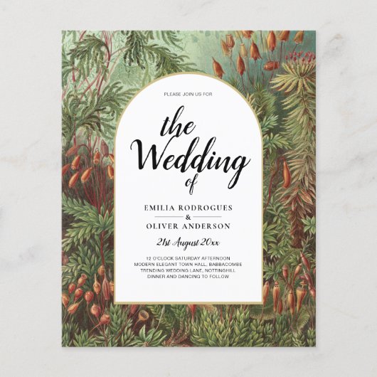  Botanische Groene Terracotta Wedding nodig Flyer (Voorkant)