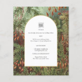 Botanische Groene Terracotta Wedding nodig Flyer (Achterkant)