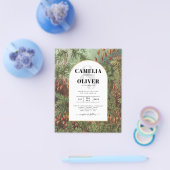 Botanische Groene Terracotta Wedding nodig Flyer (Enkel)