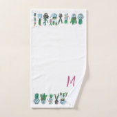 Botanische groene Tropische Cactus Succulent patro Bad Handdoek (Handdoek)