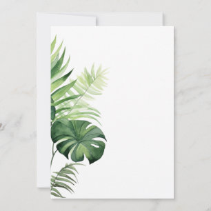 Botanische groene tropische planten bruids douche kaart