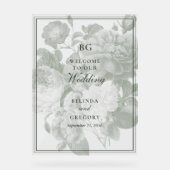  Botanische Groene Tuin Party Wedding Theme Acryl Bord (Voorkant)