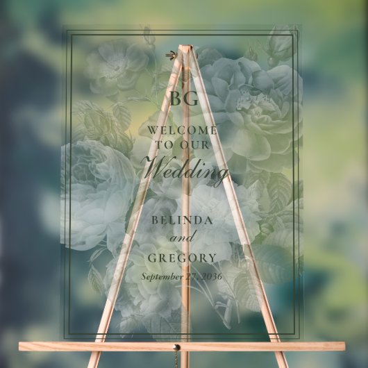  Botanische Groene Tuin Party Wedding Theme Acryl Bord (Neutraal)