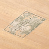 Botanische Groene Tuin Party Wedding Theme Acryl Uitnodigingen (Laagn)