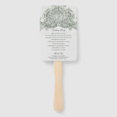  Botanische Groene Tuin Party Wedding Theme Handwaaier (Achterkant)