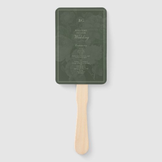  Botanische Groene Tuin Party Wedding Theme Handwaaier (Voorkant)
