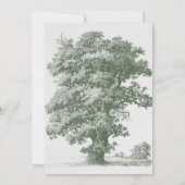  Botanische Groene Tuin Party Wedding Theme Kaart (Achterkant)