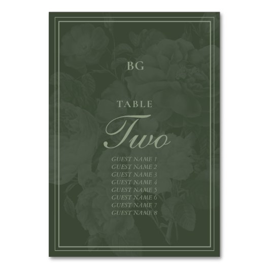  Botanische Groene Tuin Party Wedding Theme Kaart (Voorkant)