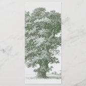  Botanische Groene Tuin Party Wedding Theme Menu (Achterkant)