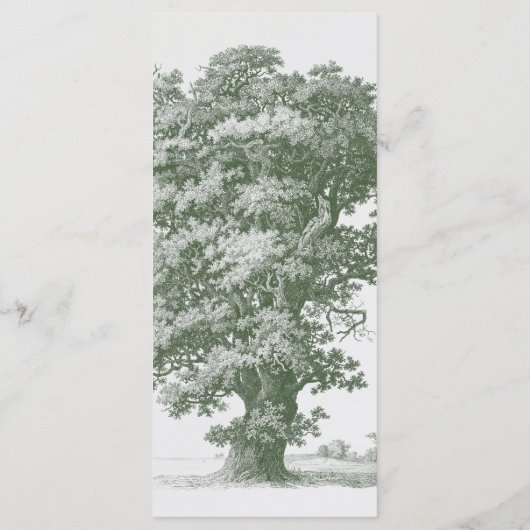 Botanische Groene Tuin Party Wedding Theme Menu (Achterkant)