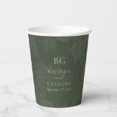 Botanische Groene Tuin Party Wedding Theme Papieren Bekers (Achterkant)