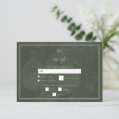 Botanische Groene Tuin Party Wedding Theme RSVP Kaartje (Staand voorkant)