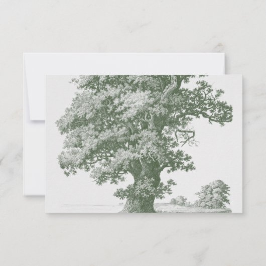 Botanische Groene Tuin Party Wedding Theme RSVP Kaartje (Achterkant)