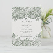 Botanische Groene Tuin Party Wedding Theme Save The Date (Staand voorkant)