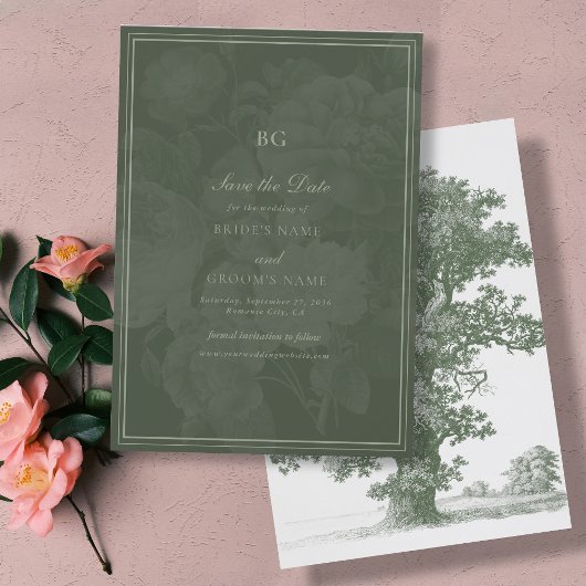 Botanische Groene Tuin Party Wedding Theme Save The Date