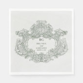  Botanische Groene Tuin Party Wedding Theme Servet (Voorkant)