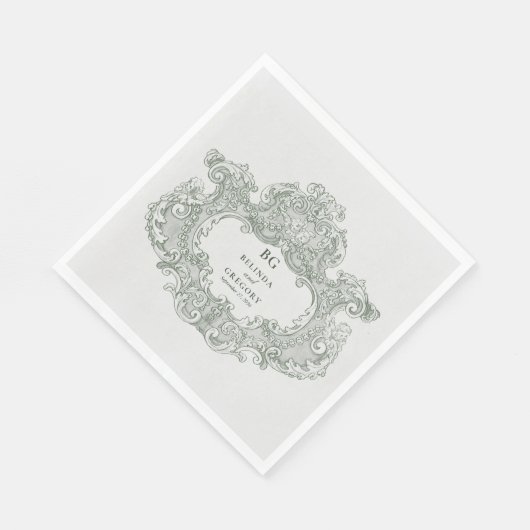  Botanische Groene Tuin Party Wedding Theme Servet (Hoek)