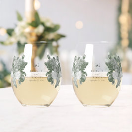 Botanische Groene Tuin Party Wedding Theme Wijnglas Zonder Voet