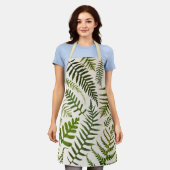 Botanische groene varen print Schort, Schort (Gedragen)