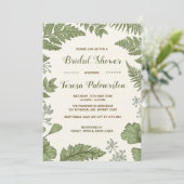 Botanische groene Vrijgezellenfeest van bos Kaart (Staand voorkant)