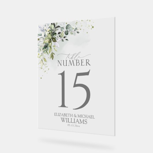 Botanische groene Waterverf Acryl Bord (Hoek)