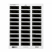 Botanische Groene Waterverf Blad Adres Etiket (Full Sheet)