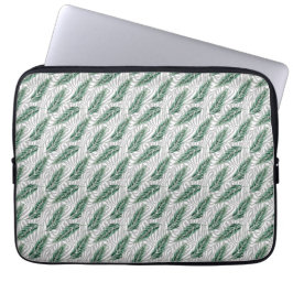 Botanische groene Waterverf Groene bladeren Laptop Sleeve