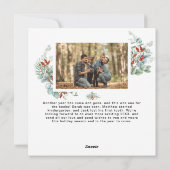 Botanische groene Waterverf Rustic Chalkboard Feestdagenkaart (Achterkant)