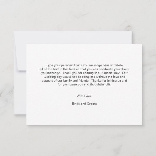 Botanische groene Waterverf Succulenten Weddenscha Bedankkaart (Achterkant)