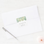 Botanische groene Waterverf Succulenten Weddenscha Vierkante Sticker (Envelop)